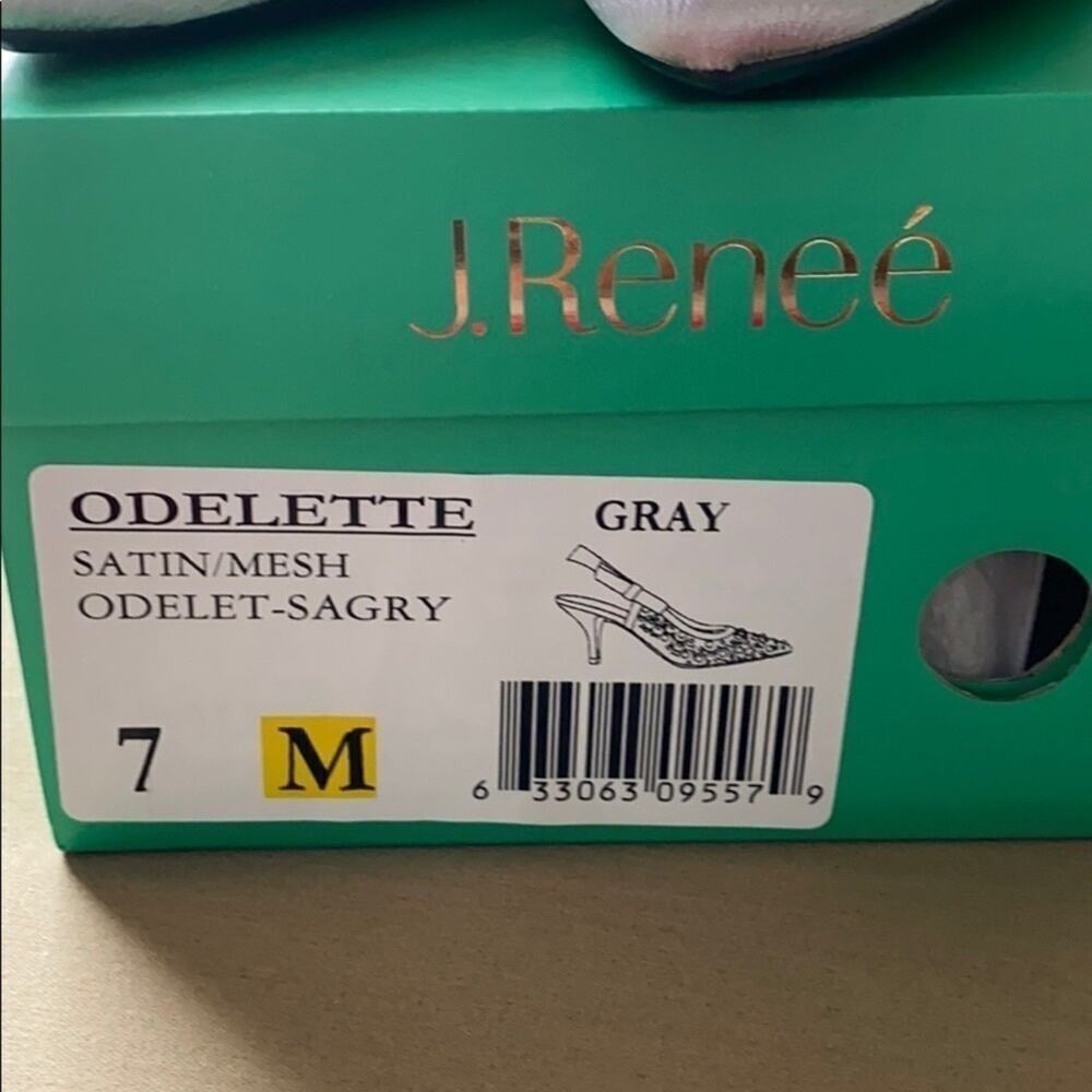 J Renee Odelette Size 7M Women’s Slingback Satin And Mesh Pumps NEW - Picture 11 of 11